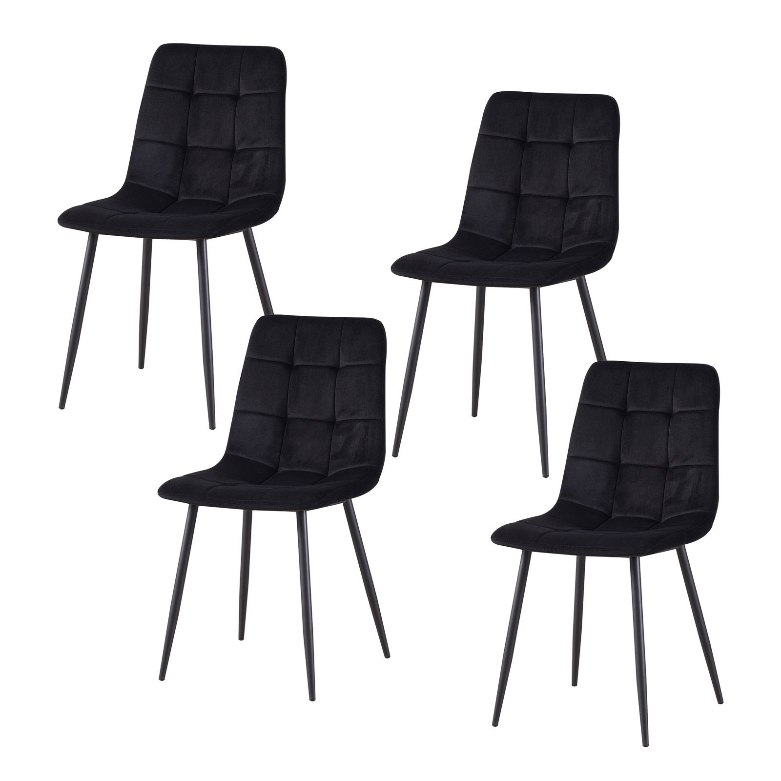 HTI-Living Esszimmerstuhl Stuhl Mesa Velvet Schwarz (Set, 4 St), Esszimmers günstig online kaufen