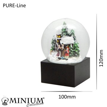 MINIUM-Collection Schneekugel Schneekugel Weihnachtsspaziergang PURE-Line schwarz 100mm breit