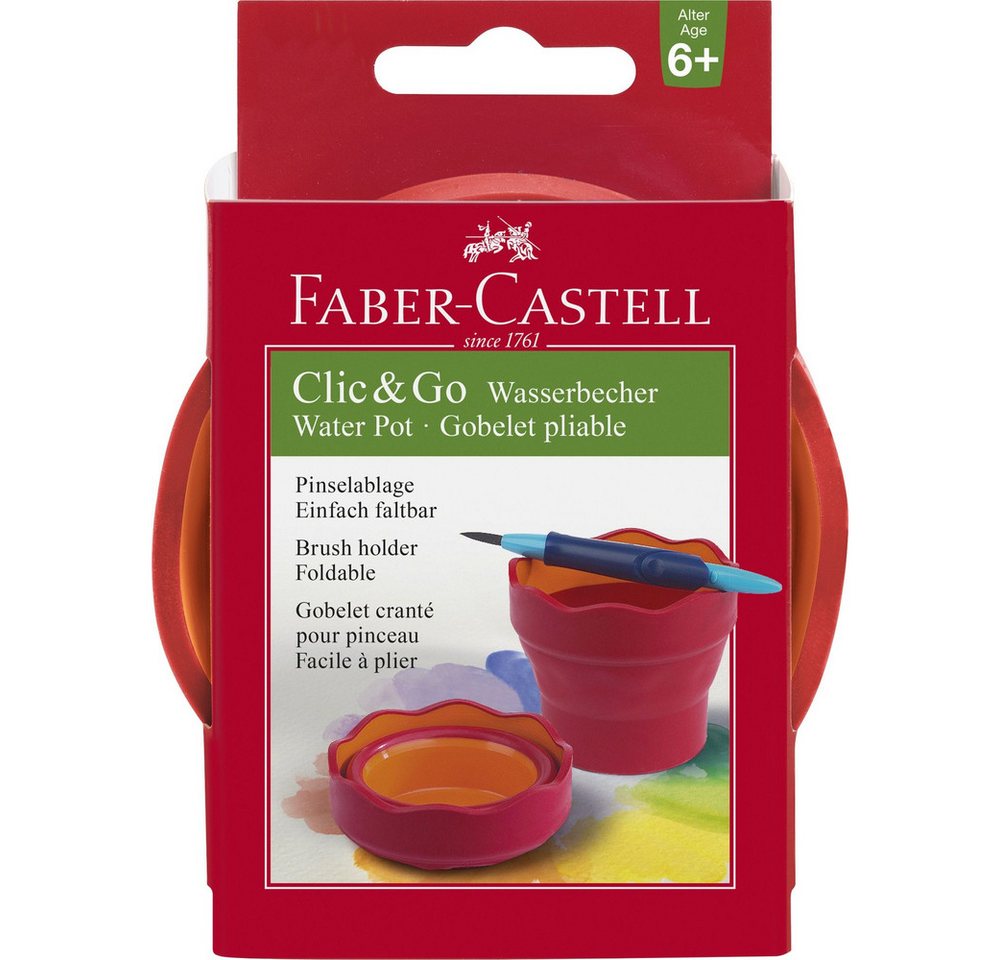 Thumbnail - Faber-Castell Schulheft Clic & Go - Wasserbecher - rot