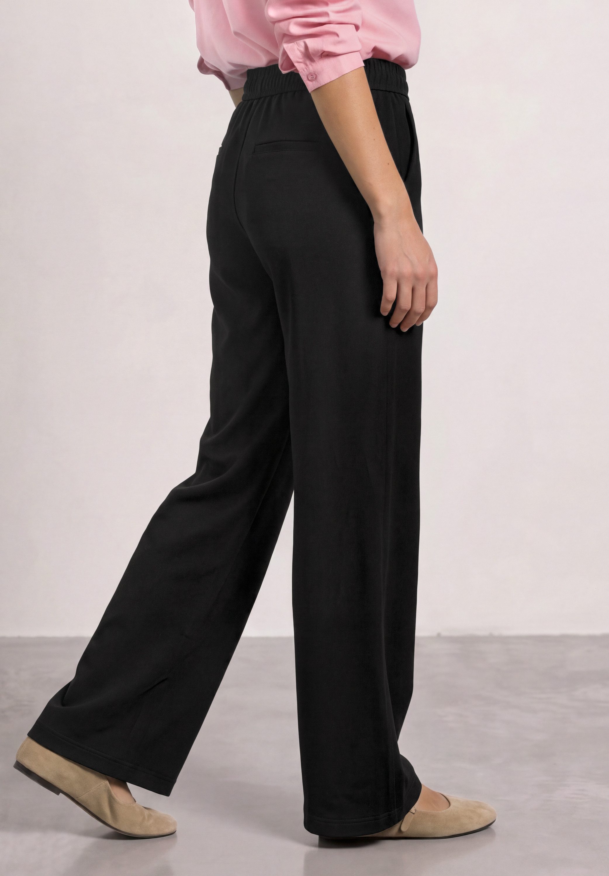 STREET ONE Stoffhose Style Amalie mit Gummizug und Schnalle / Stretch