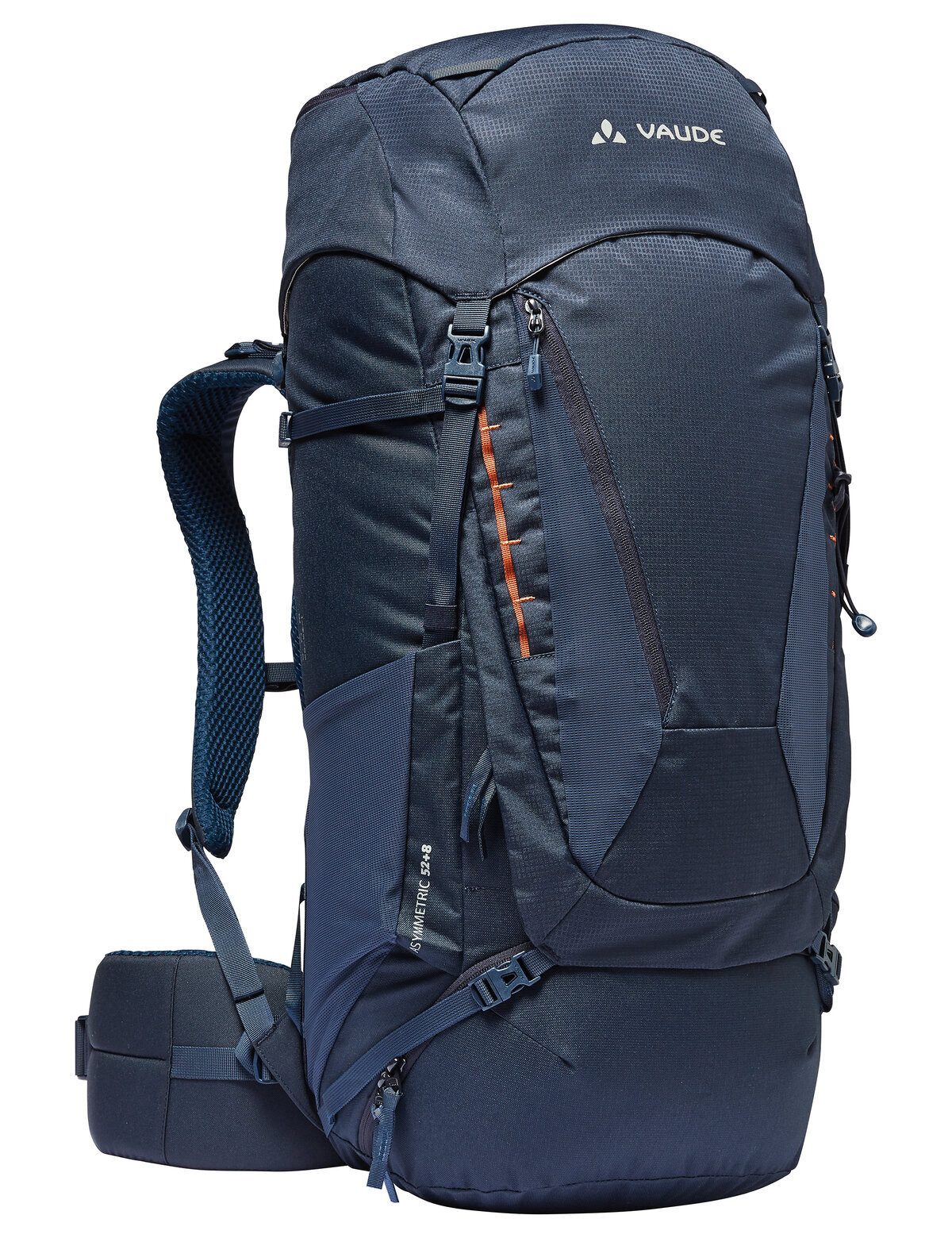 VAUDE Trekkingrucksack Asymmetric 52+8, für Hüttentouren, Alpintrekking und Pilgerreisen, 52+8 Liter