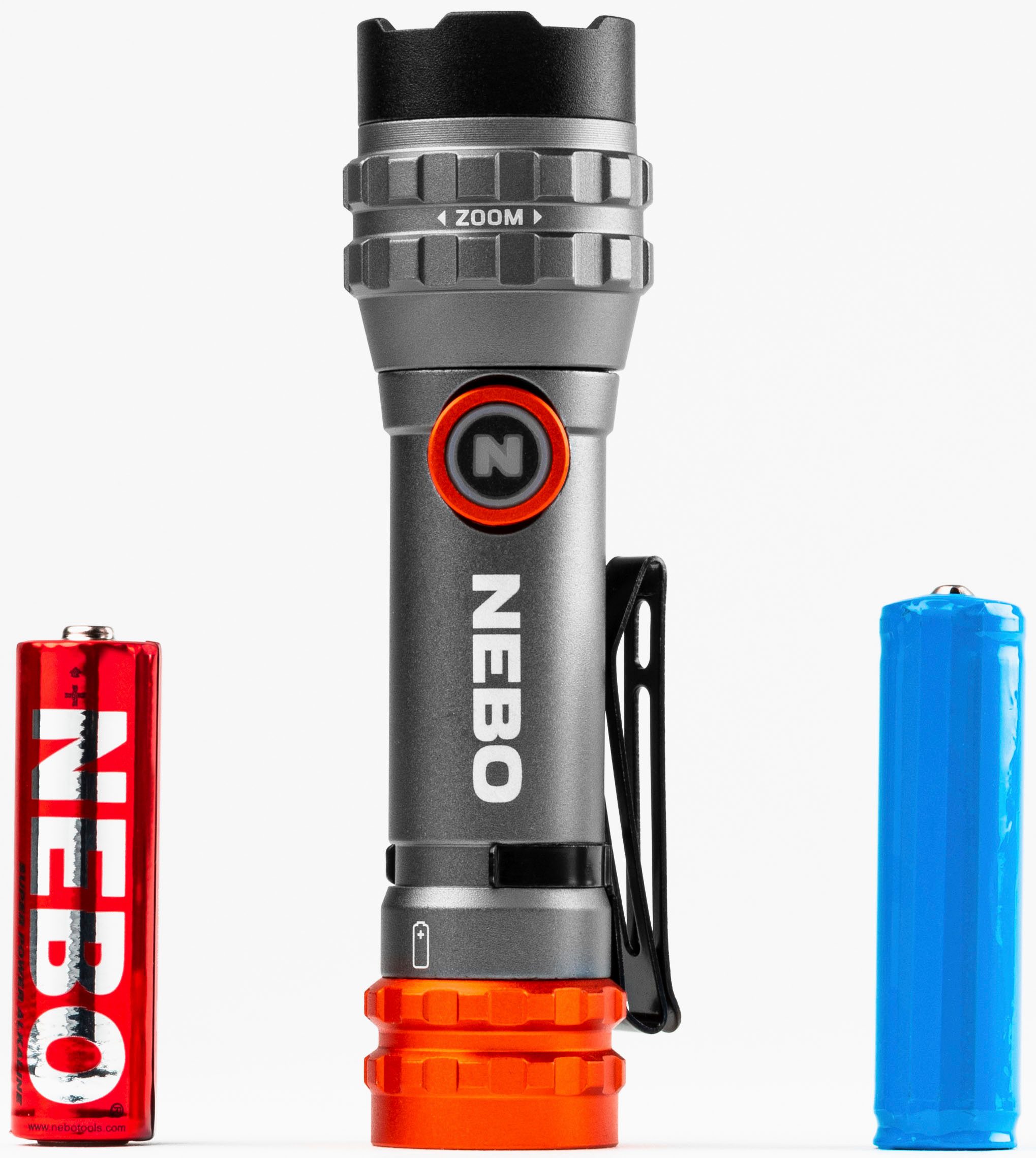 NEBO LED Taschenlampe Nebo DAVINCI™ 450L FLEX (Set, 2-St., Taschenlampe inkl. Ladekabel), Flexibel mit Akku- oder Batteriebetrieb nutzbar