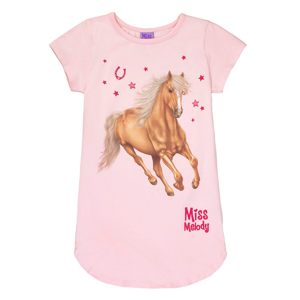 Miss Melody Nachthemd Miss Melody Nachthemd Kurzarm braunes Pferd pink dogwood (1-tlg)