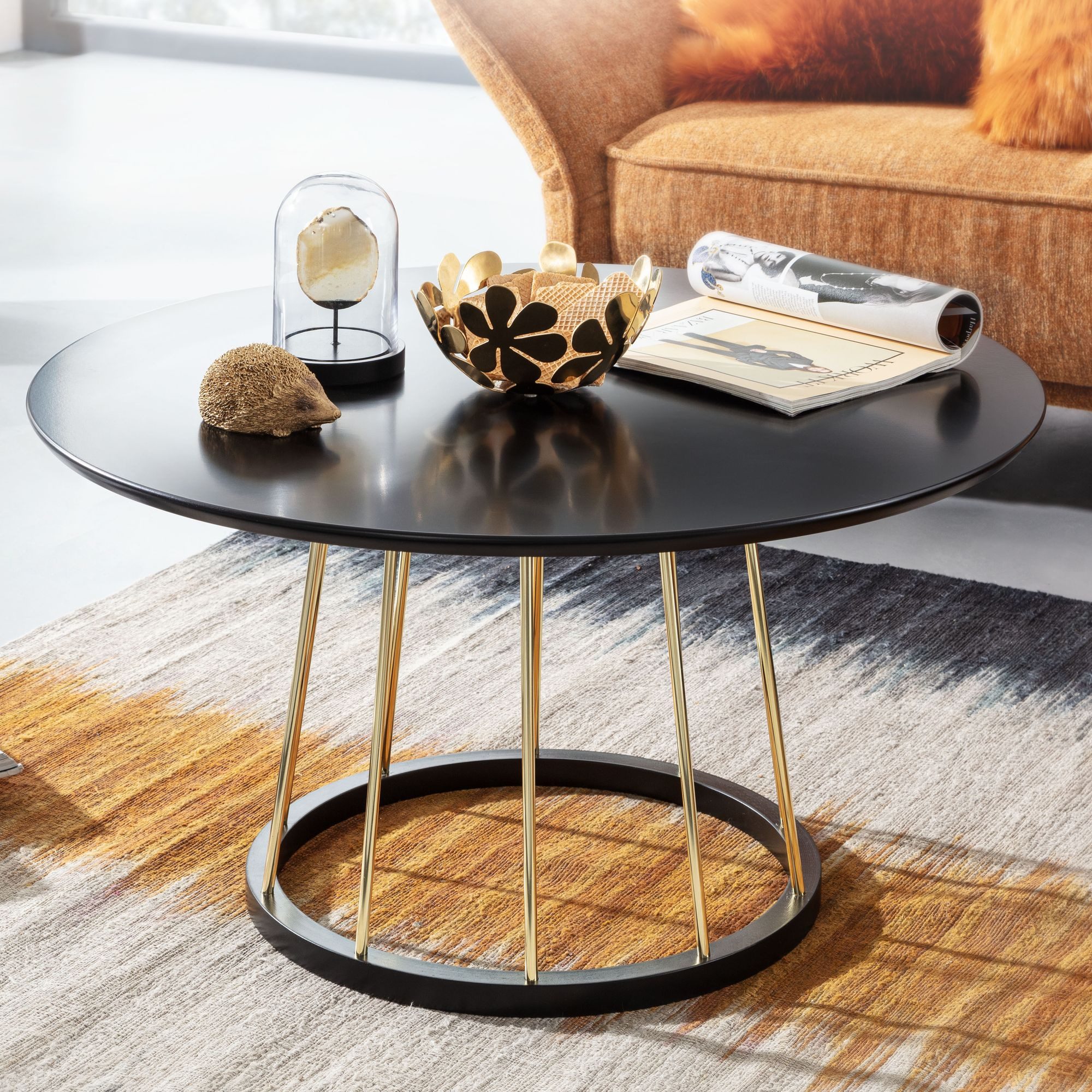 FINEBUY Couchtisch FB73547 (Sofatisch Rund, 80x80x42 günstig online kaufen