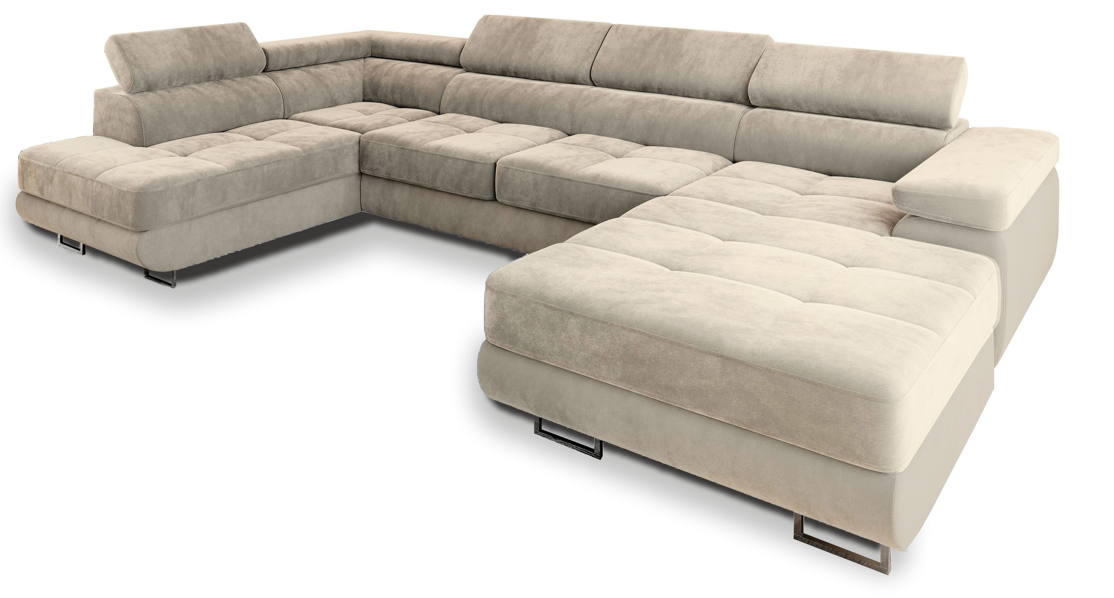 Masseno Ecksofa CASONE mit Schlaffunktion U-Form, Sofa mit Bettkasten günstig online kaufen