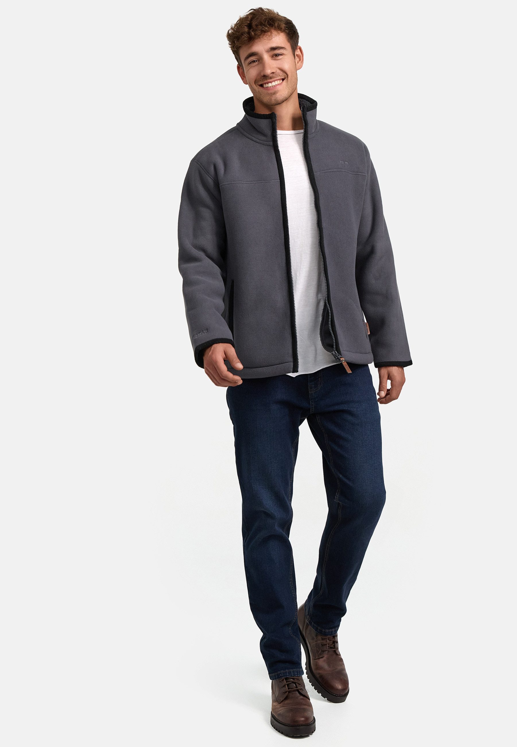 Indicode Fleecejacke Herren INEmilos Übergangsjacke Herrenjacke