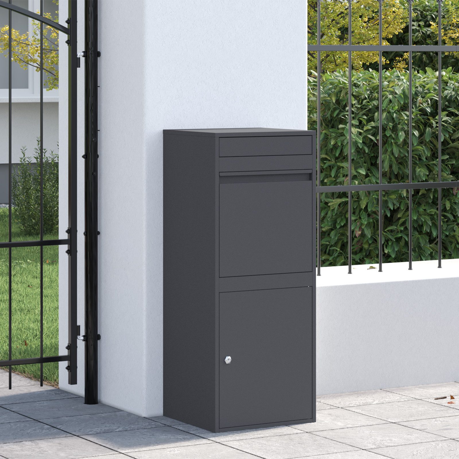 vidaXL Briefkasten Paketdrop-Box Anthrazit 41 x günstig online kaufen