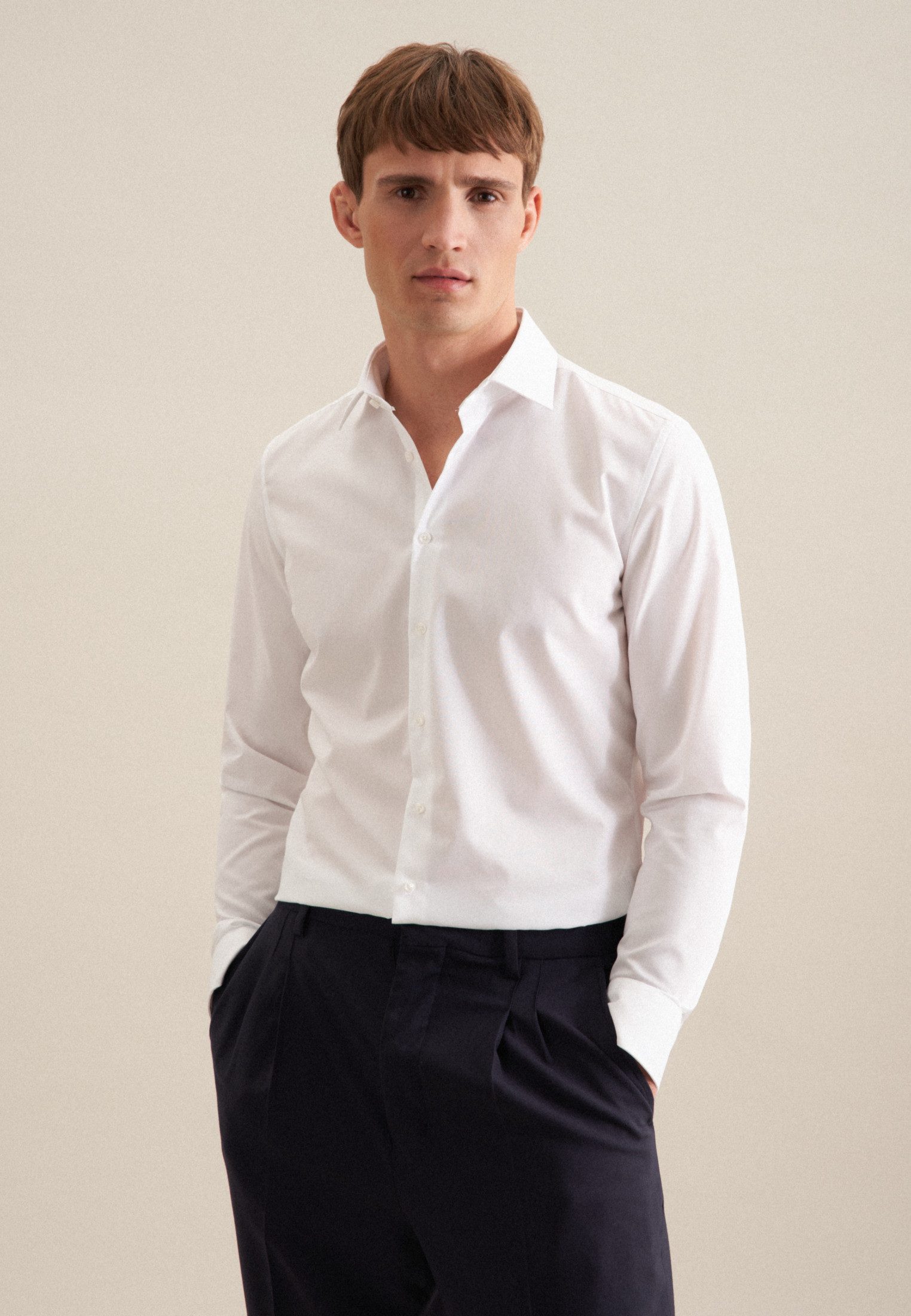 seidensticker Businesshemd Schwarze Rose Slim Kentkragen günstig online kaufen