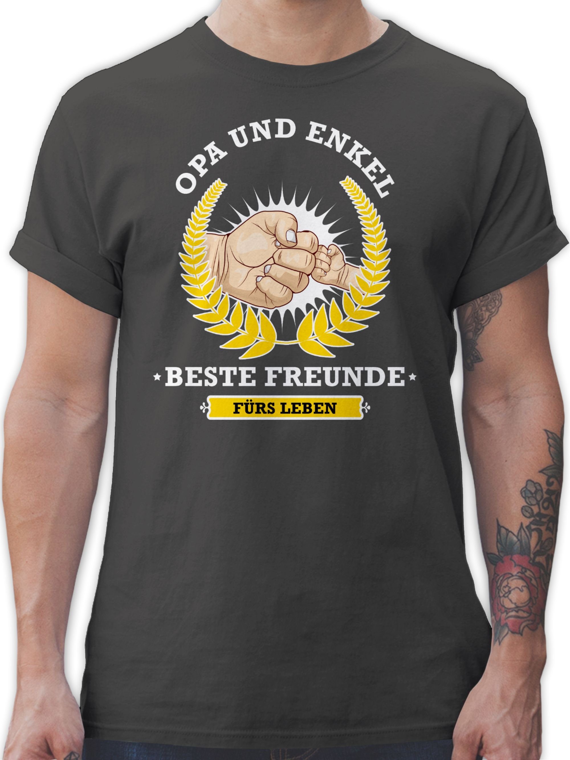 Shirtracer T-Shirt Opa und Enkel - beste Freunde fürs Leben Opa Geschenke 3 Dunkelgrau