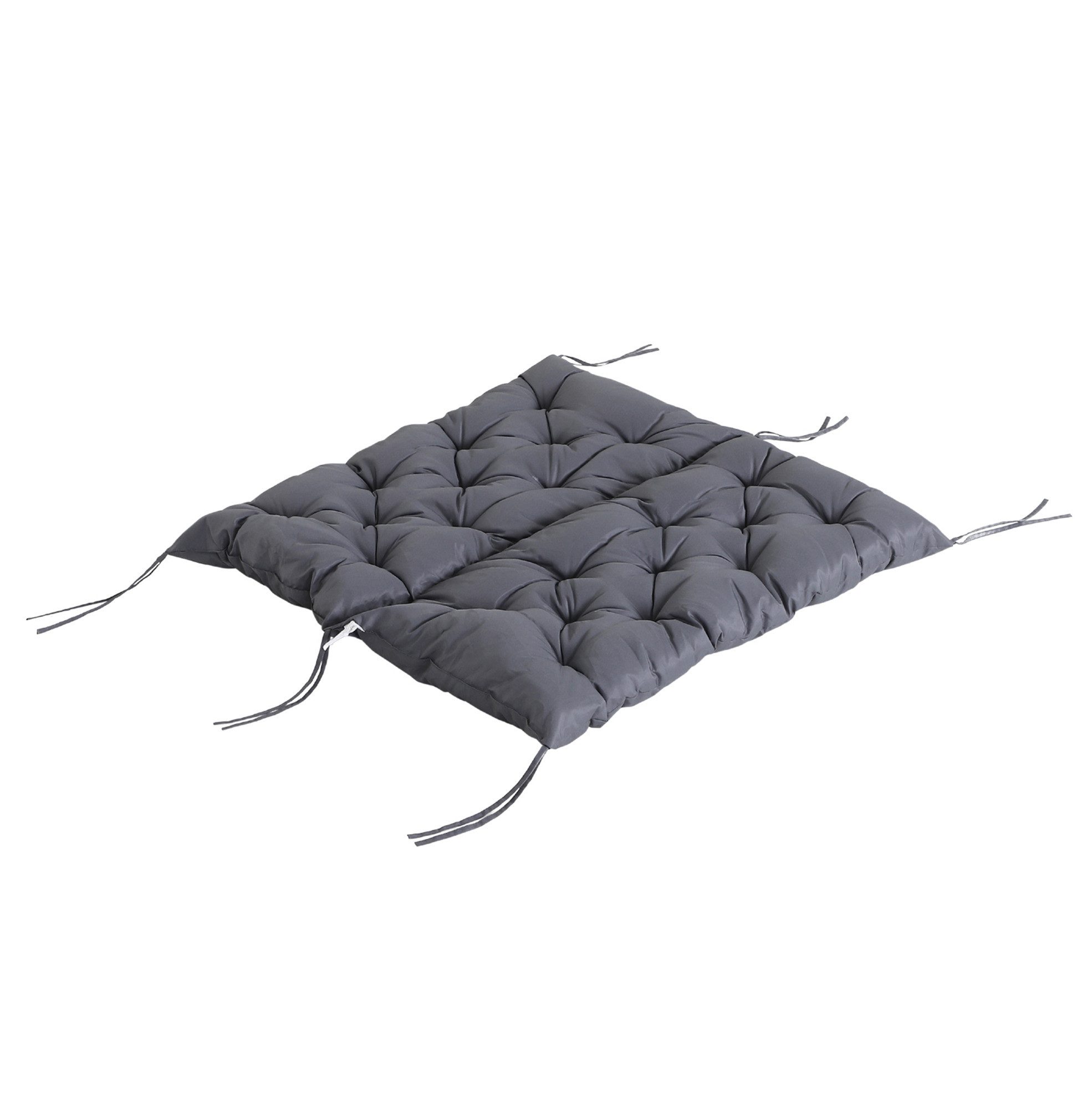 MODFU Bankauflage Sitzkissen Gartenbank 100 x 98 x 8 cm Dunkelgrau Baumwolle, (1 St), Outdoor Bankauflage gepolstert, angenehmer Sitzkomfort für Gartenbank