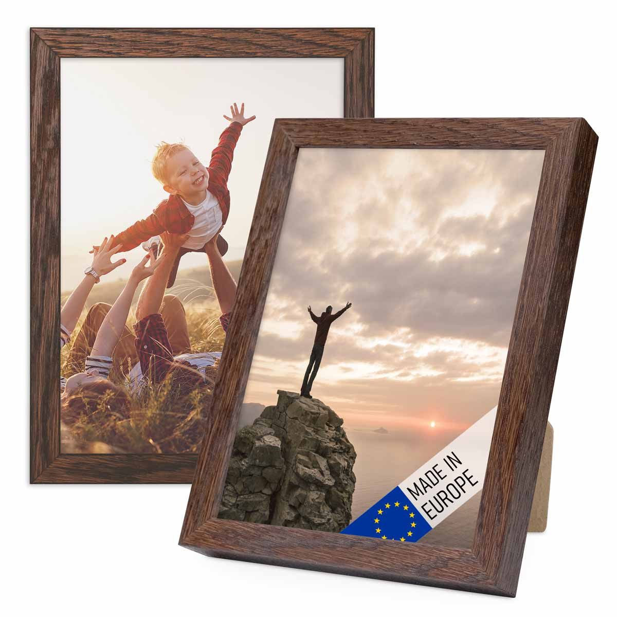 PHOTOLINI Bilderrahmen 2er Set Massivholz-Rahmen Modern günstig online kaufen