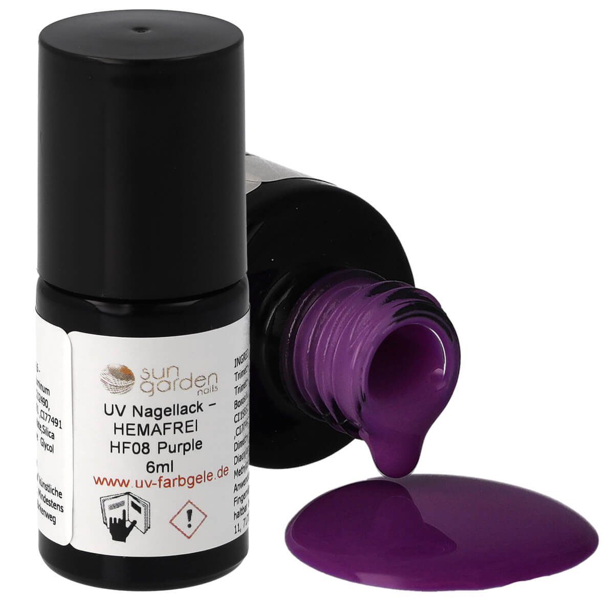 UV-Nagellack HF08 Purple - UV Nagellack 6ml – HEMAFREI