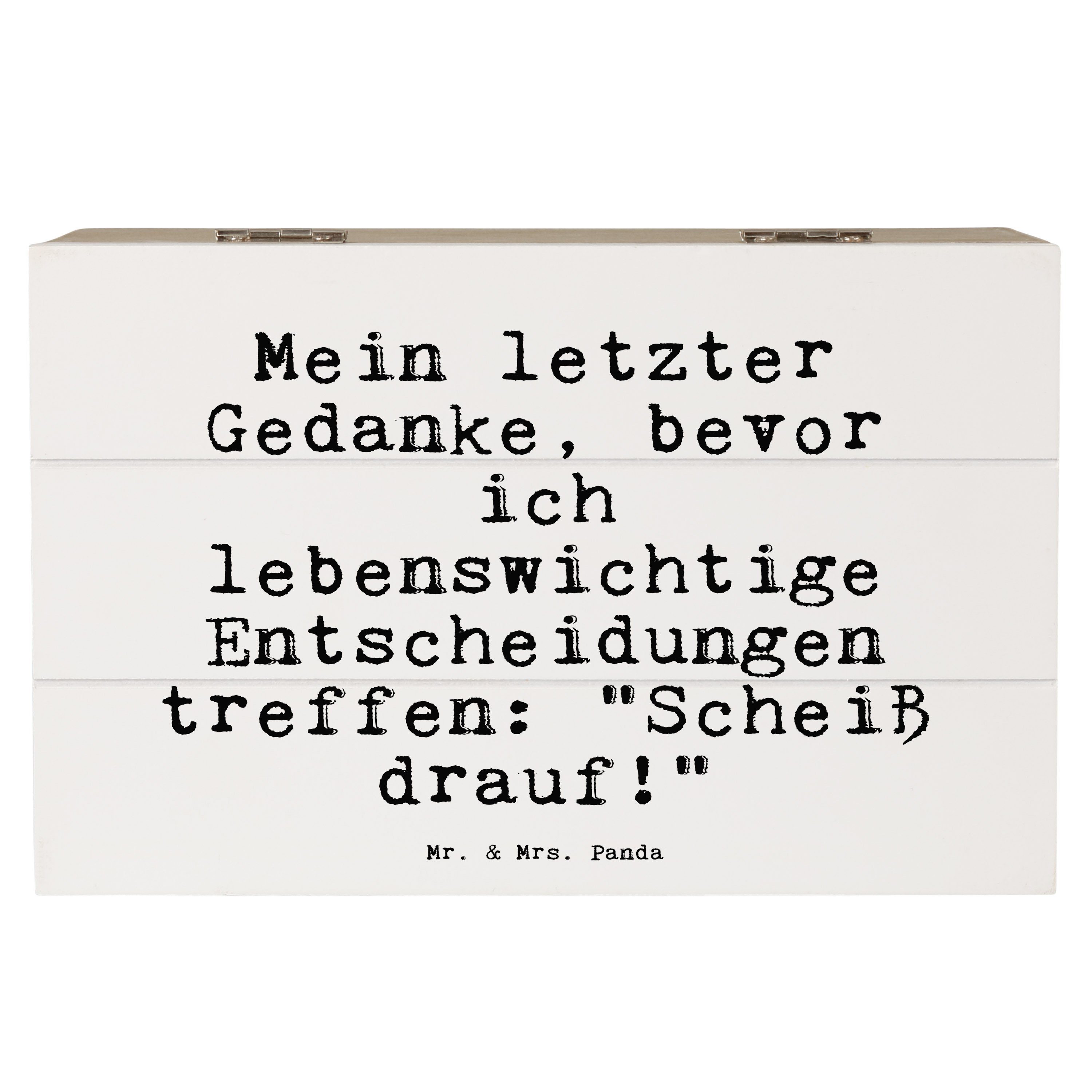Mr. & Mrs. Panda Dekokiste »Mein letzter Gedanke, bevor... Weiß