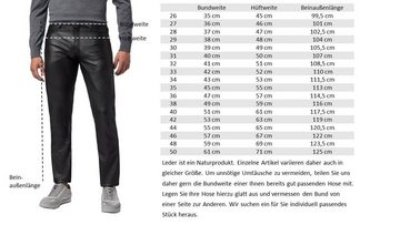 RICANO Lederhose No. 3 TR Hochwertiges Lamm Leder, Staight Leg, 5-Pocket Stil