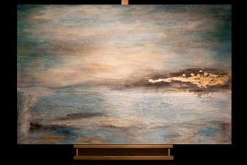 KUNSTLOFT Gemälde Nuancen des Himmels 120x80 cm, Leinwandbild 100% HANDGEMALT Wandbild Wohnzimmer