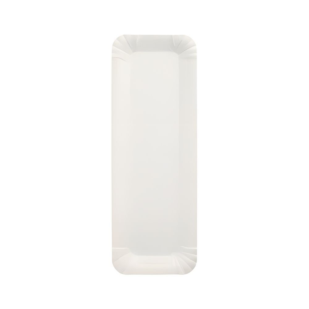 PAPSTAR Pappteller Teller, Pappe pure eckig 8 cm x 23 cm weiss 1000 Stk
