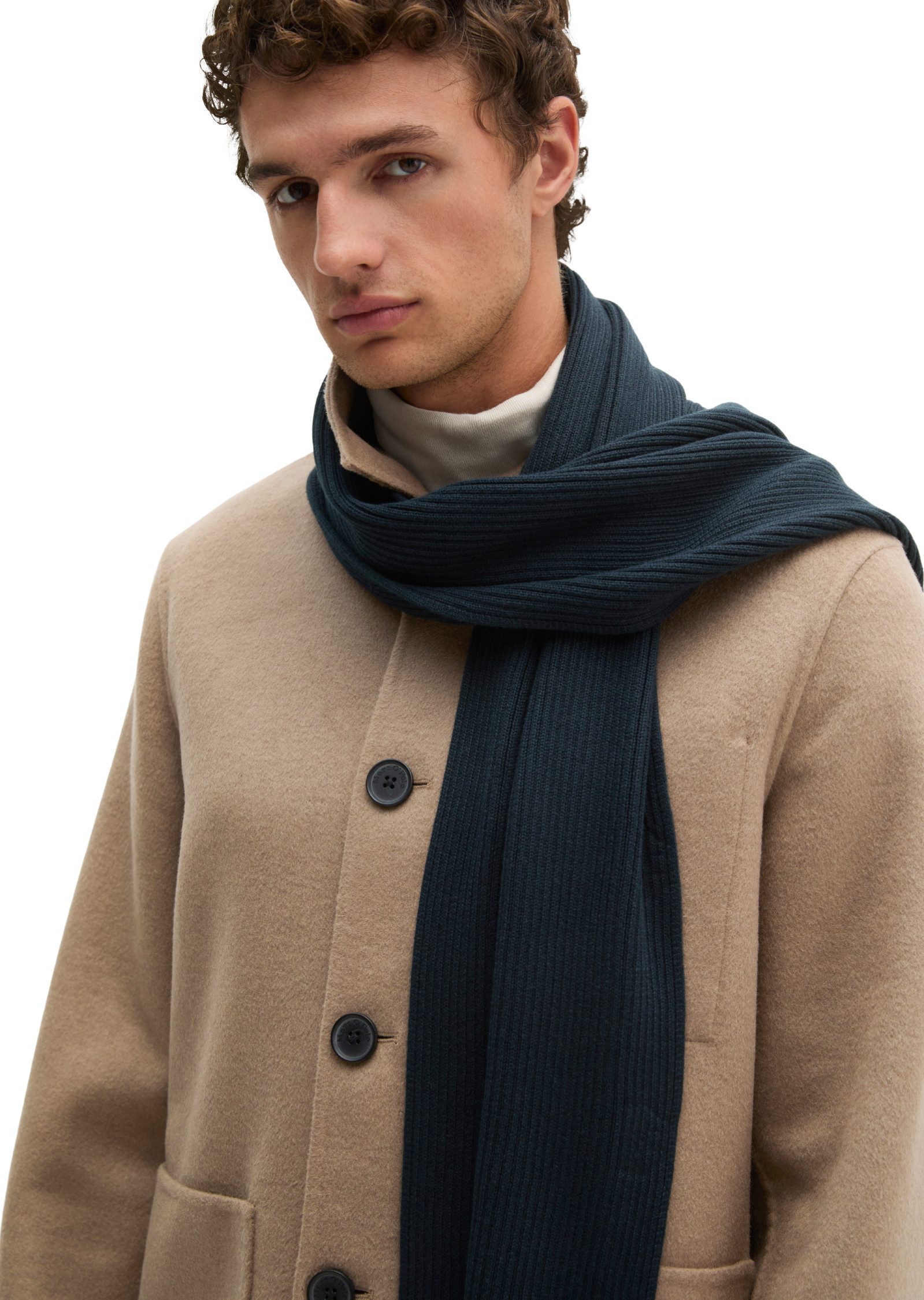 Marc O'Polo Strickschal aus reiner Bio-Baumwolle – Bild 3 von 3