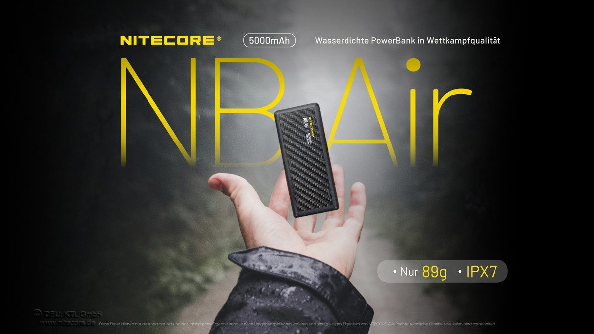 Nitecore Powerbank NB Air 5000 mAh - federleicht Powerbank (1 St)