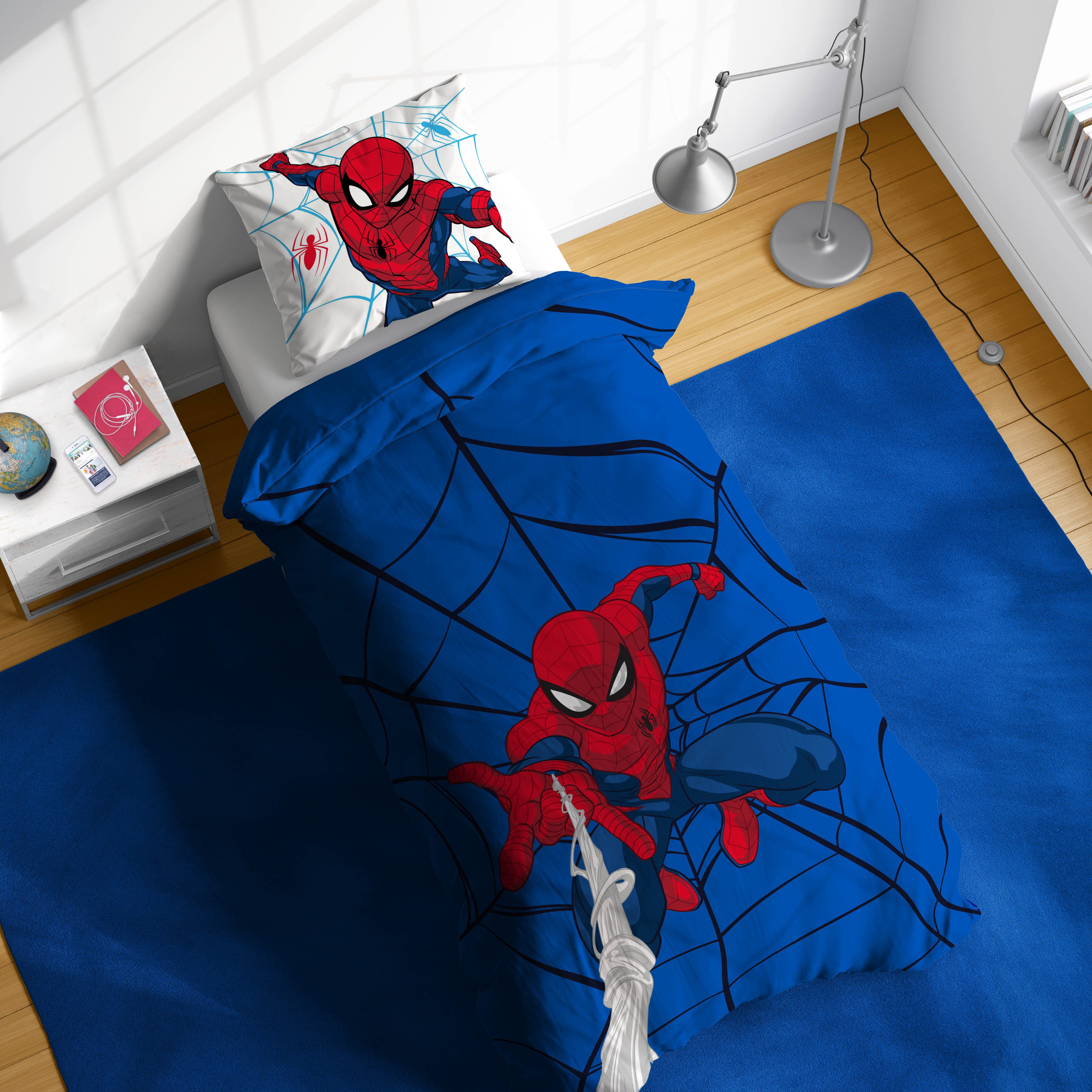 Spiderman Kinderbettwäsche SpiderMan Webtastic, Linon, 2 teilig, 100% Baumwolle