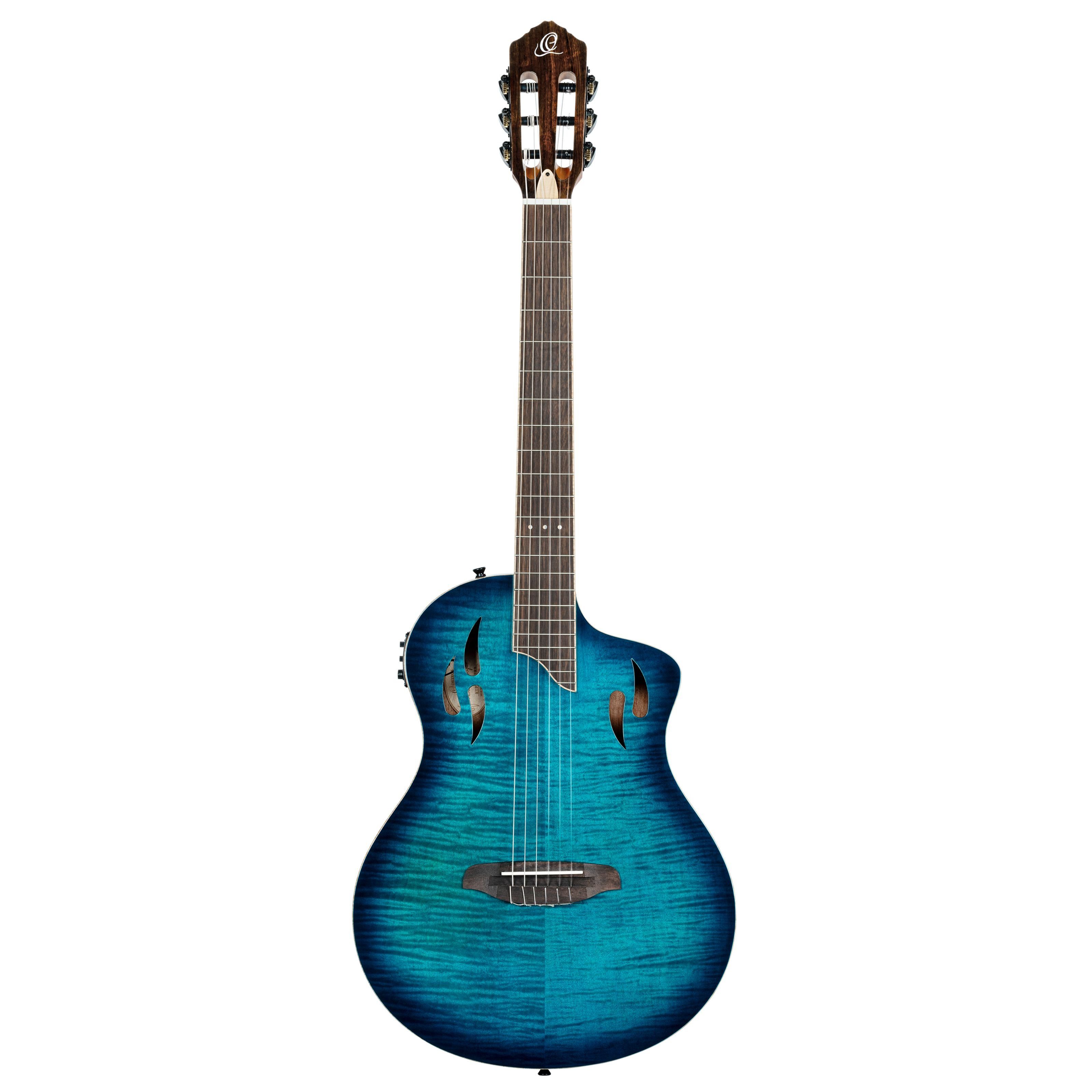 ORTEGA Guitars Konzertgitarre, Konzertgitarren, 4/4 Konzertgitarren, RTPDLX-FMA Flamed Maple Blue Tour Player - 4/4 Konzertgitarre