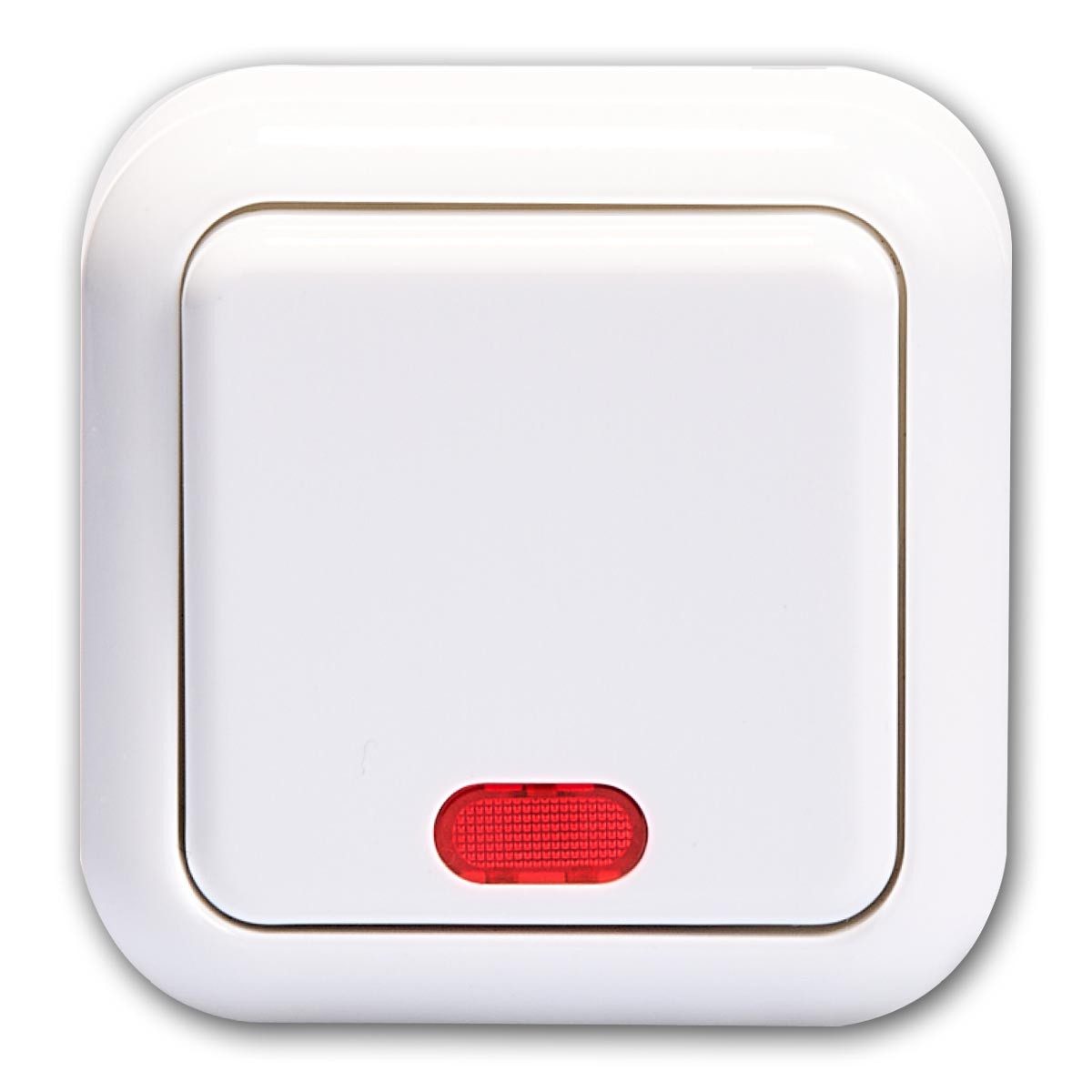 McPower Lichtschalter FINERY Schalter mit LED 250V~/10A weiß Aufputz