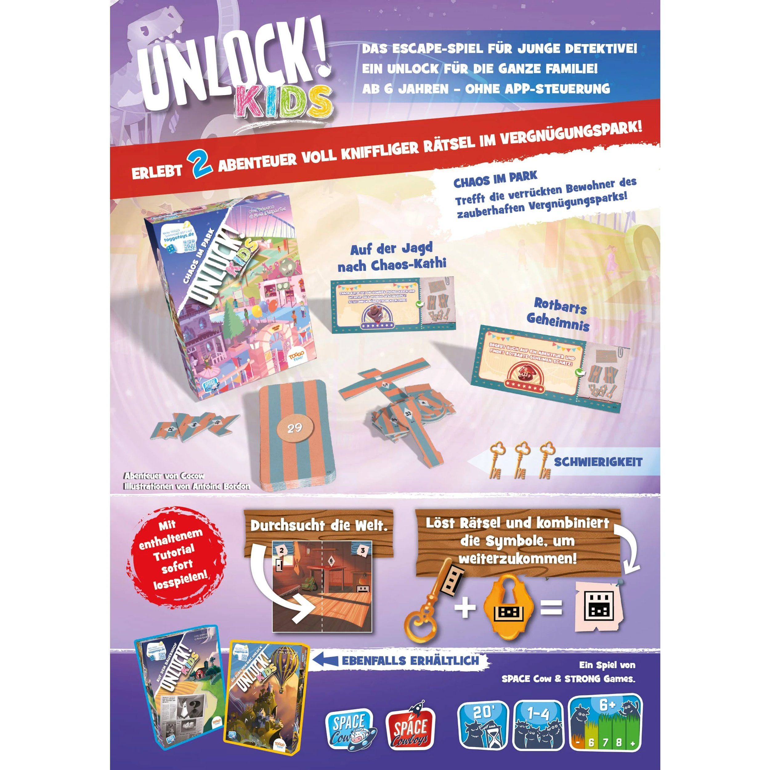 Asmodee Spiel Unlock! Kids Chaos im Park