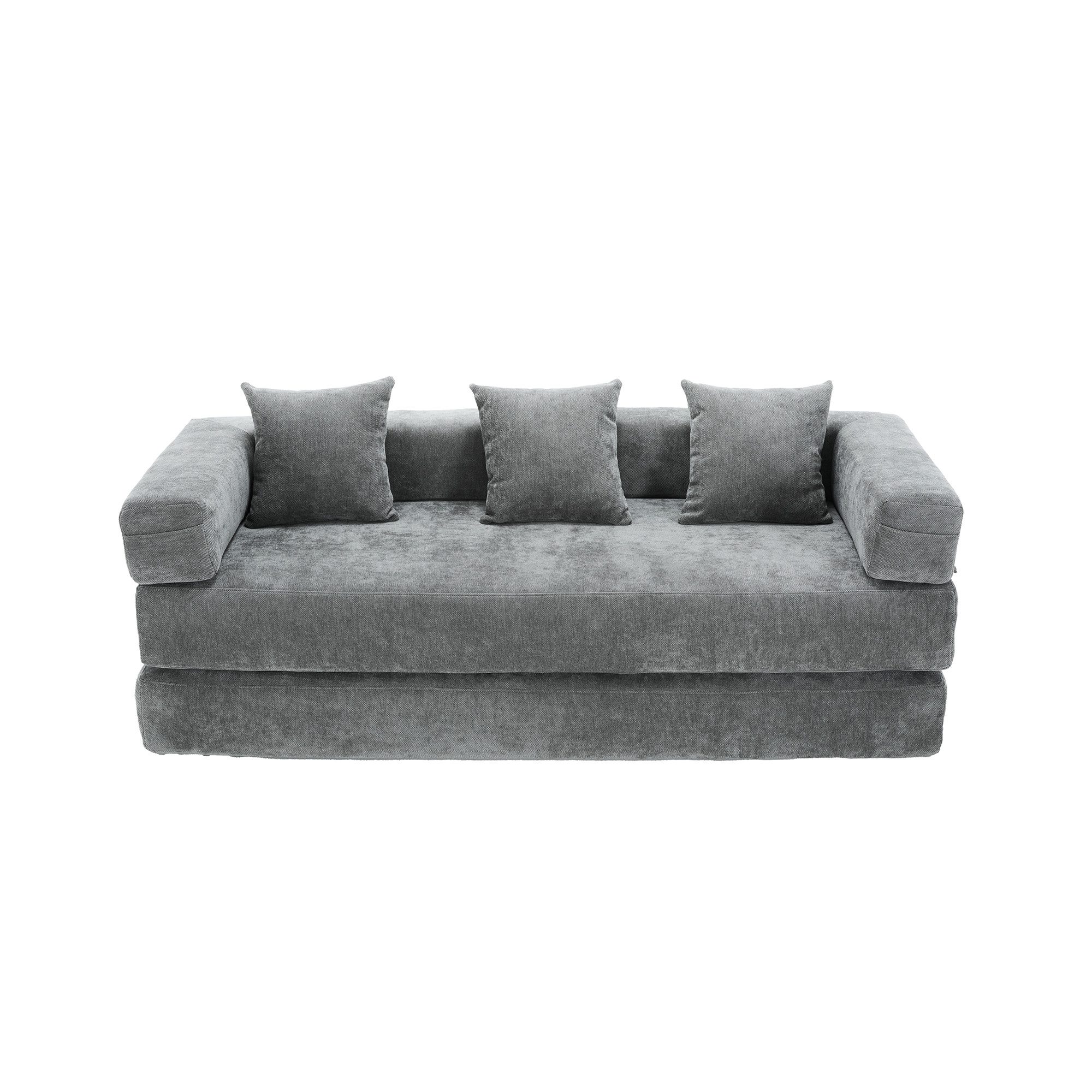 LVHOM Loungesofa 3 Sitzer Sofa mit Schlaffunktion, Formveränderung, mit Sei günstig online kaufen