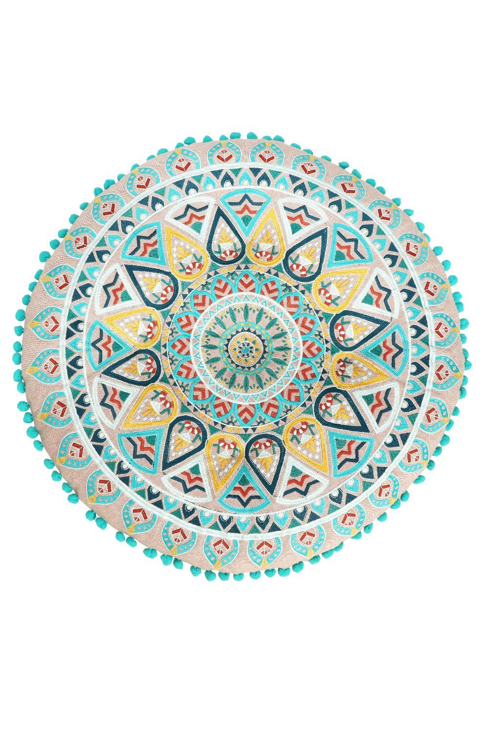 Marrakesch Orient & Mediterran Interior Bodenkissen Orientalisches Bodenkissen Badar Motiv -2- aus Baumwolle in Bunt 55 cm, Handarbeit