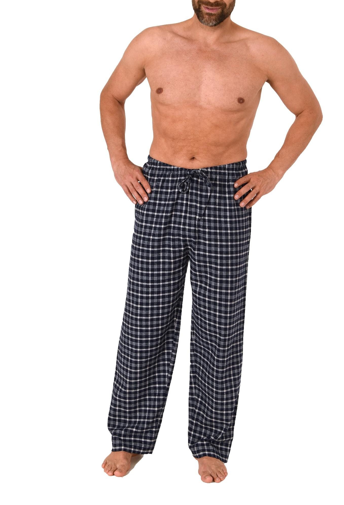 Pyjama Herren Flanell Schlafanzug Hose kariert - ideal zum relaxen
