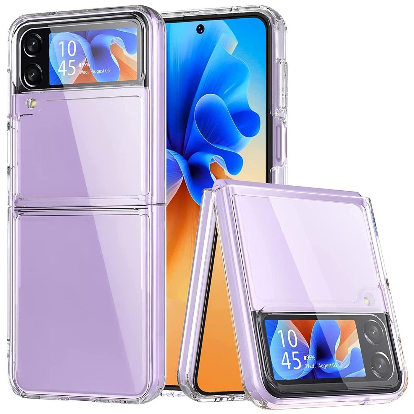 CoolGadget Handyhülle Silikon Handy Hülle Slim für Samsung Galaxy Z FLIP 4 6,7 Zoll, dünne TPU Schutzhülle Case in transparent / durchsichtig