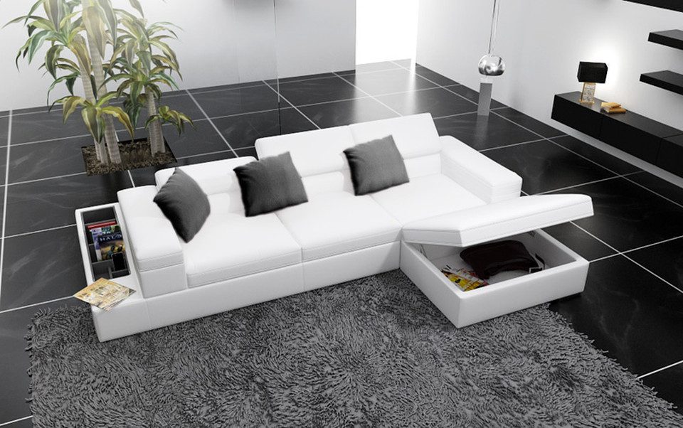 Xlmoebel Ecksofa Leder-Wohnlandschaft in L-Form mit elegantem Design, 1 Teile, Hergestellt in Europa