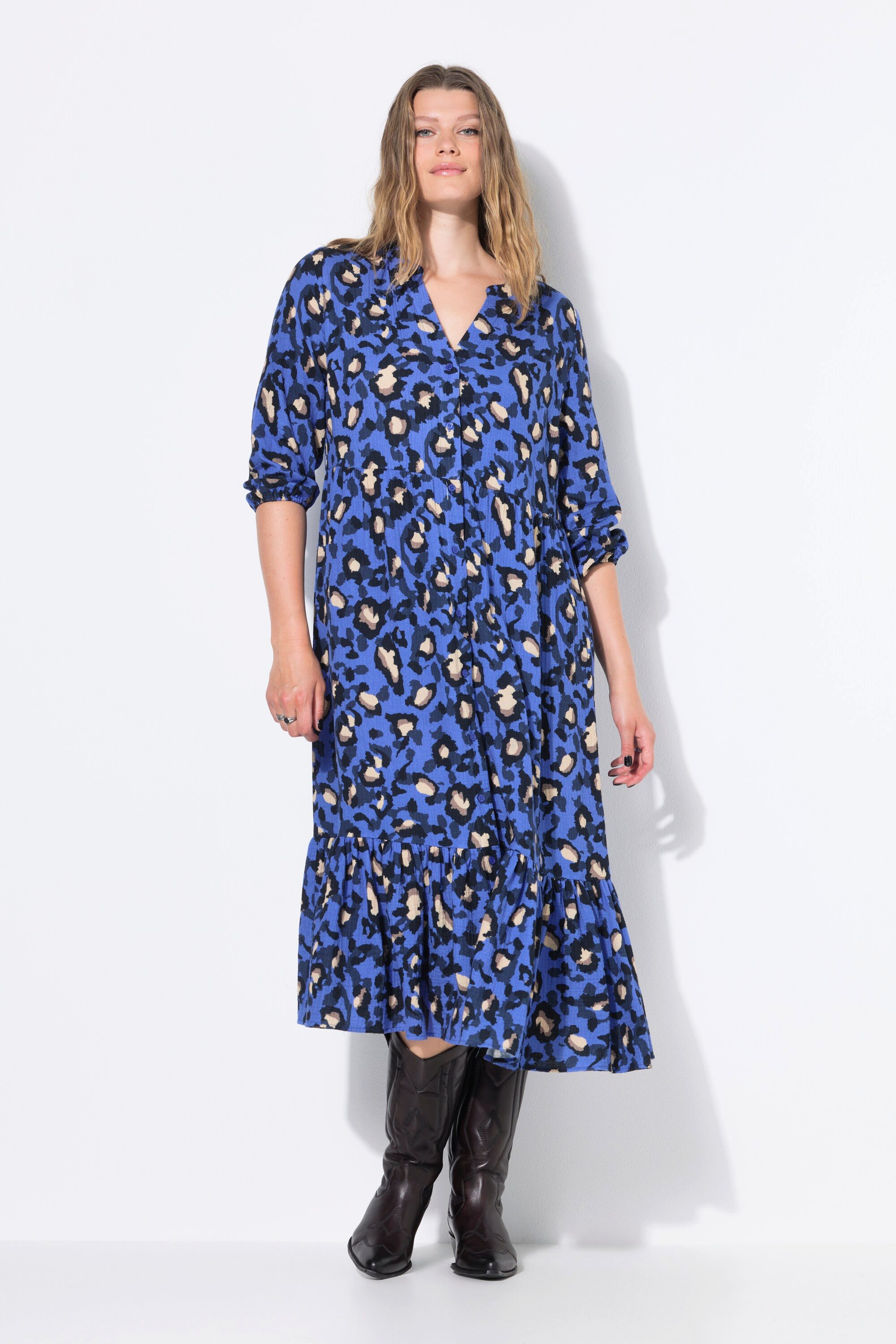 Studio Untold Maxikleid Maxikleid A-Line Musselin günstig online kaufen