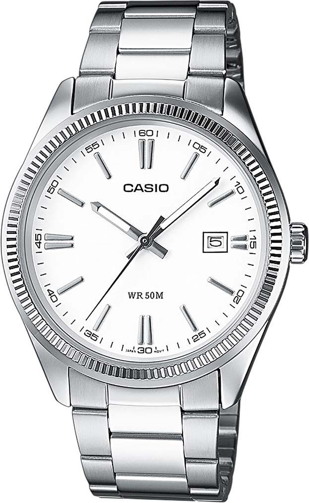 Casio Collection Quarzuhr MTP-1302PD-7A1VEF, Armbanduhr, Herrenuhr, Damenuhr, analog, Datum, Neo-Display