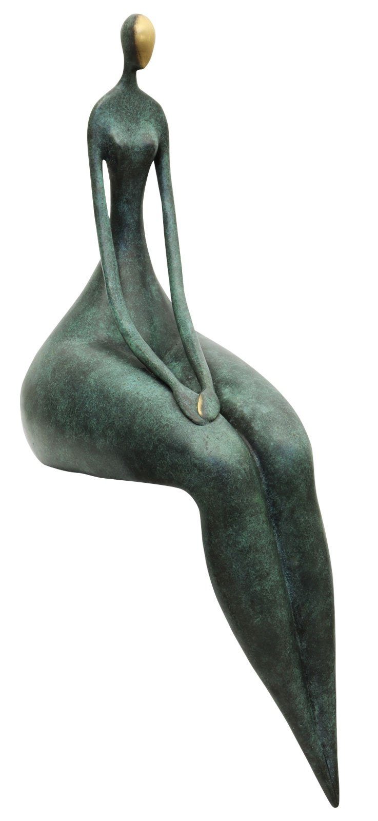 Aubaho Skulptur Bronzeskulptur Frau Akt Erotik Antik-Stil Bronze Figur Statue - 44cm