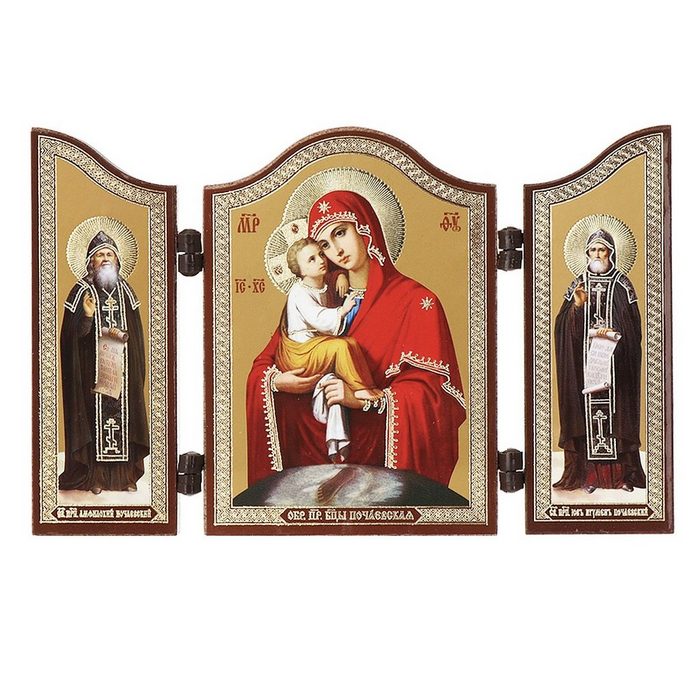 NKlaus Holzbild 1406 Gm Von Pochaev Christliche Ikone Pochaevskaja Triptychon