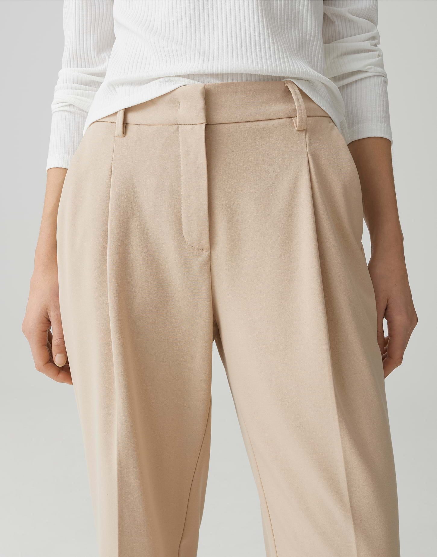 OPUS PANTS Stoffhose MOIRA Wide Leg mit Komfortbund verdeckter Zip-Fly, weicher Griff, elastischer Stoff