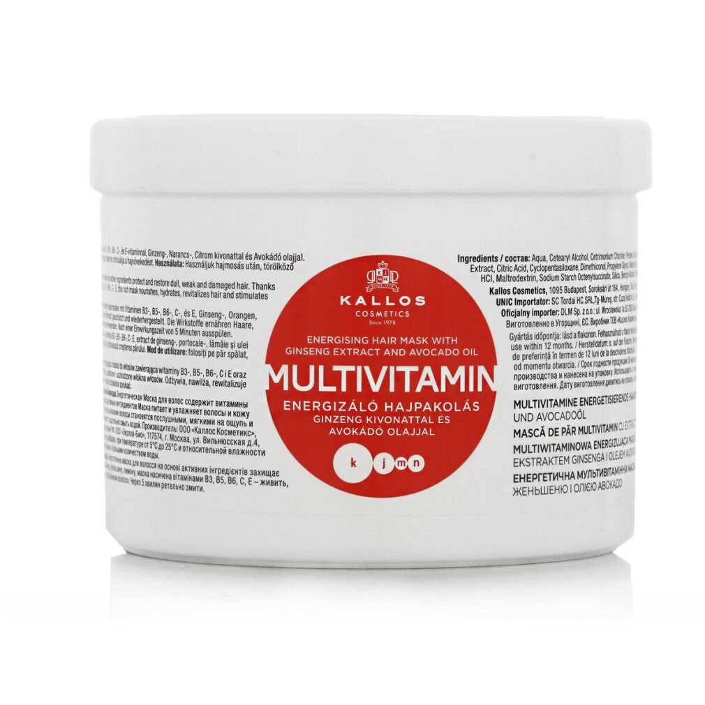Kallos Cosmetics Haarmaske Multivitamin mit Ginsengextrakt und Avocado-Haarmaske