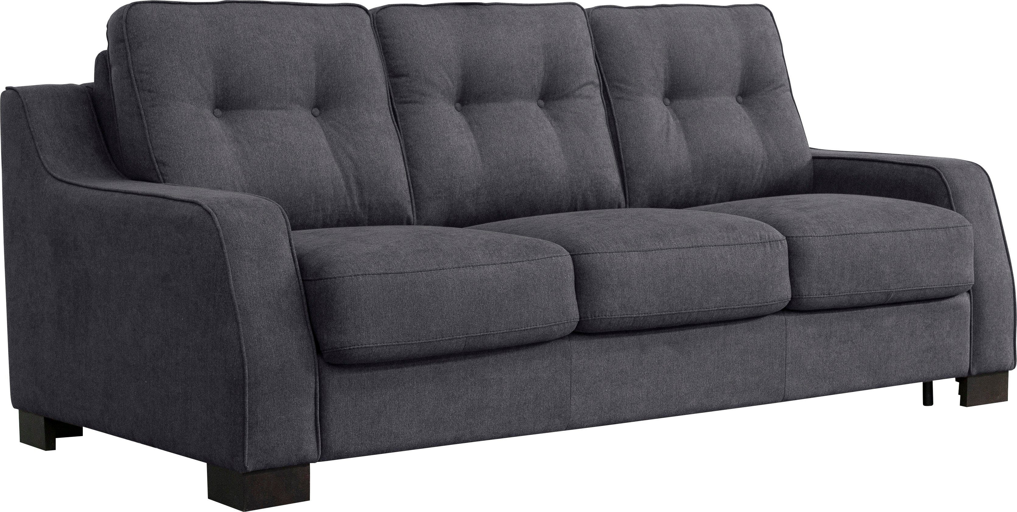 Nias Italia Schlafsofa Viareggio, inkl. Matratze und klappbaren Metallgestell, Liegefläche 140/207 cm schwarz