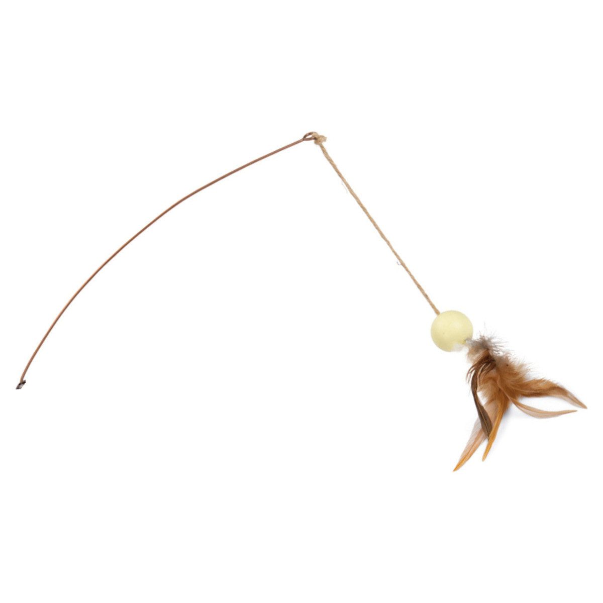 Designed By Lotte Tier-Intelligenzspielzeug Katzenangel für Holz-Kratzball Wiggly