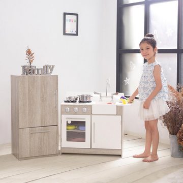 TEAMSON™ KIDS    Spielküche braun/weiß Holz