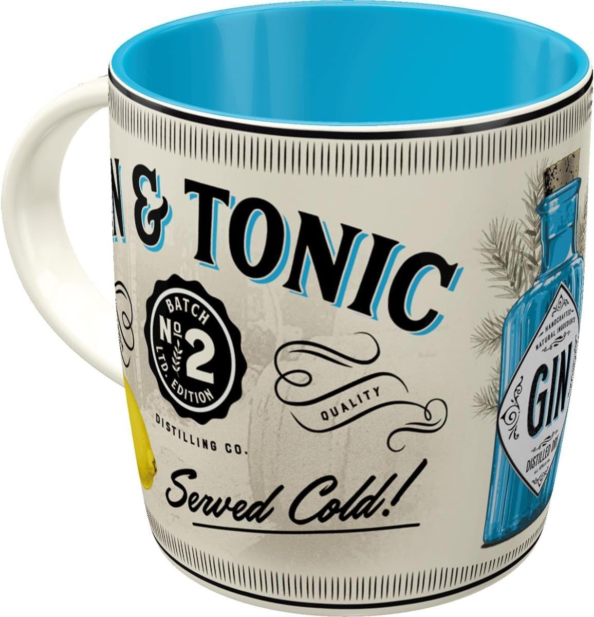 Nostalgic-Art Tasse Kaffeetasse - Gin & Tonic Served Cold