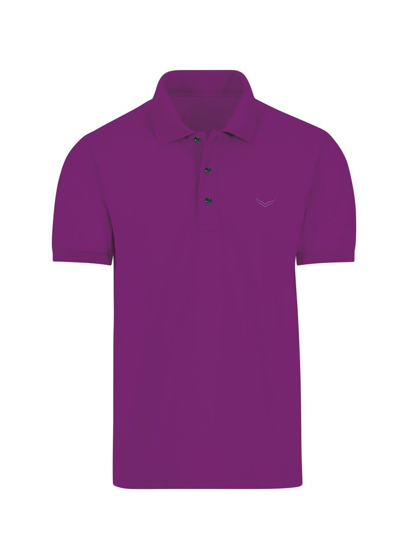 Poloshirt Poloshirt Piqué-Qualität TRIGEMA in brombeer Trigema