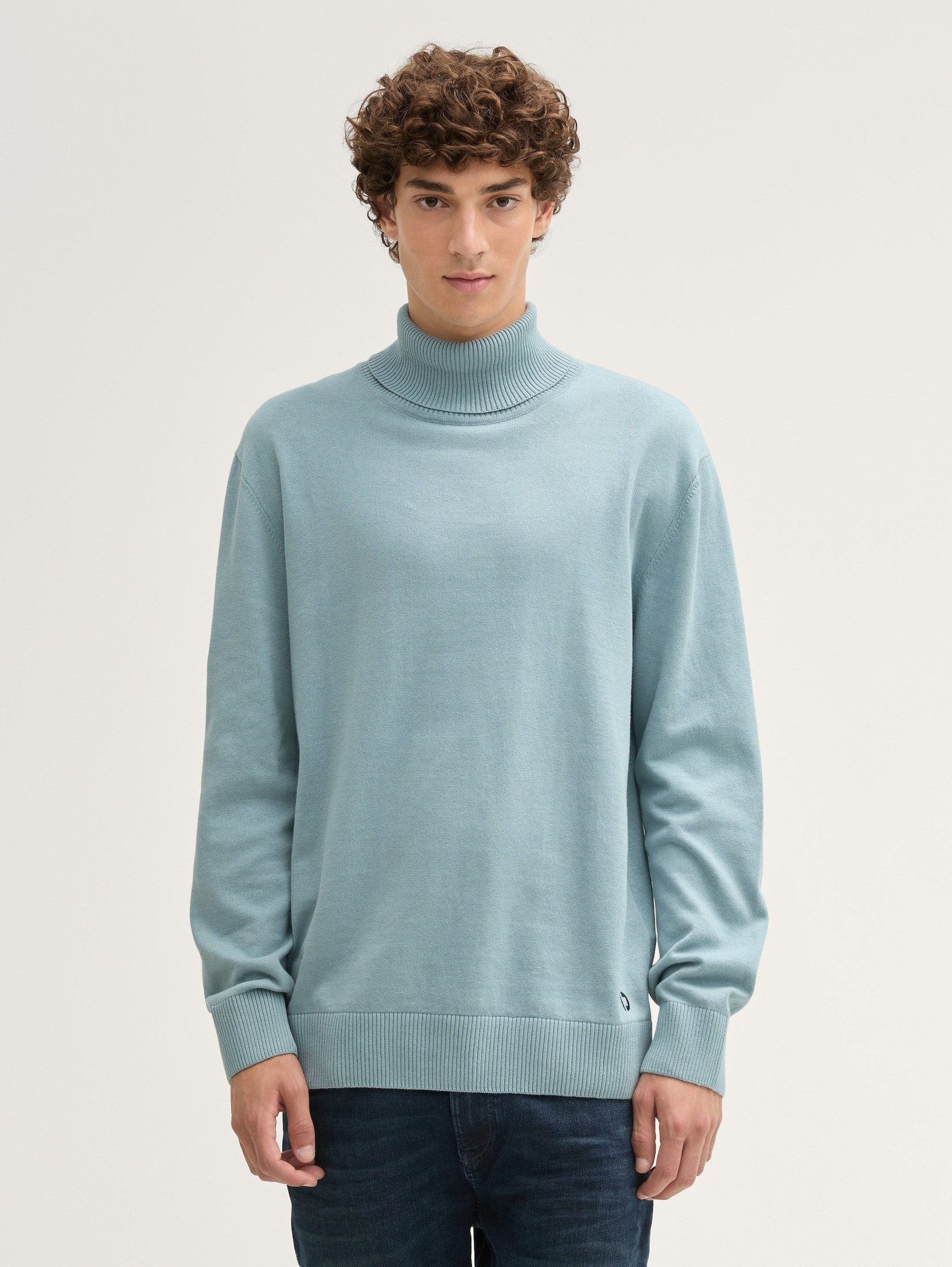 TOM TAILOR Denim Strickpullover Basic Rollkragenpullover günstig online kaufen