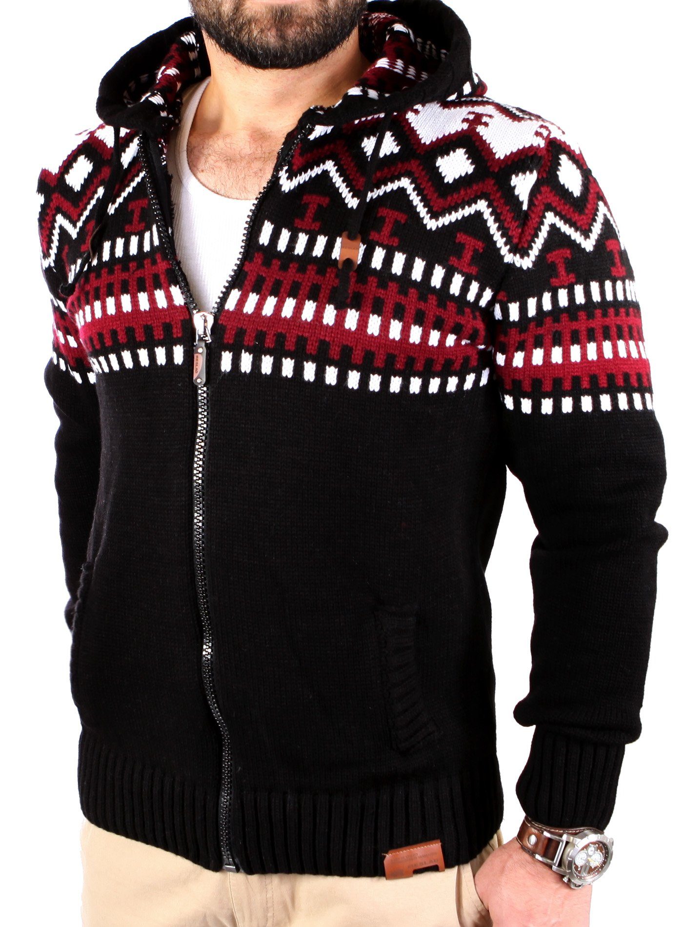 Reslad Strickpullover Reslad Herren Grobstrick Norweger günstig online kaufen