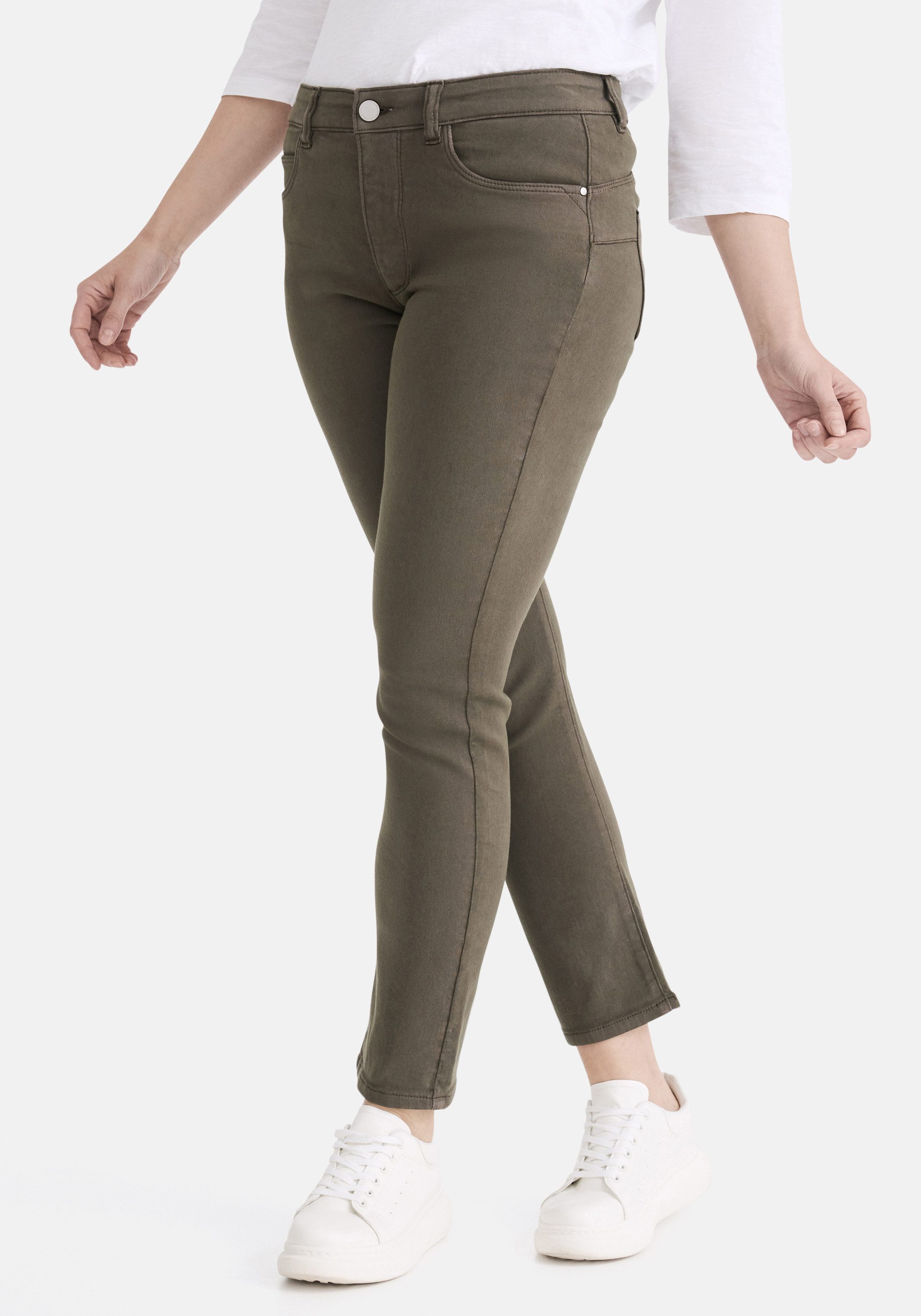 STOOKER WOMEN 5-Pocket-Jeans Milano Denim Thermo Magic Shape Fit Jeans Casual Clean Wash Denim Jeans Thermo Effekt für Damen