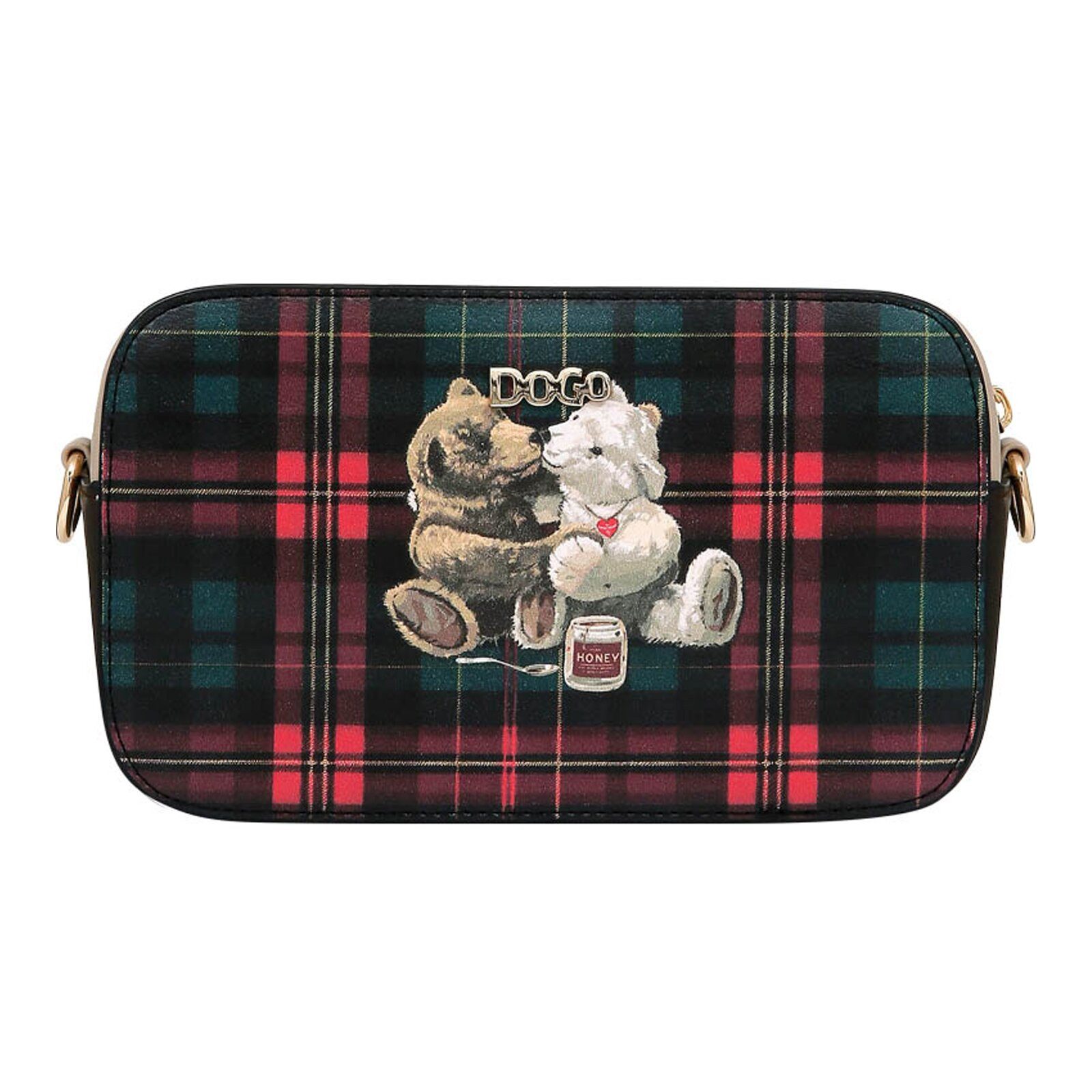 DOGO Handtasche Mono Abendtasche Teddy Bear Damen Umhängetasche Schultertasche, Handgefertigt