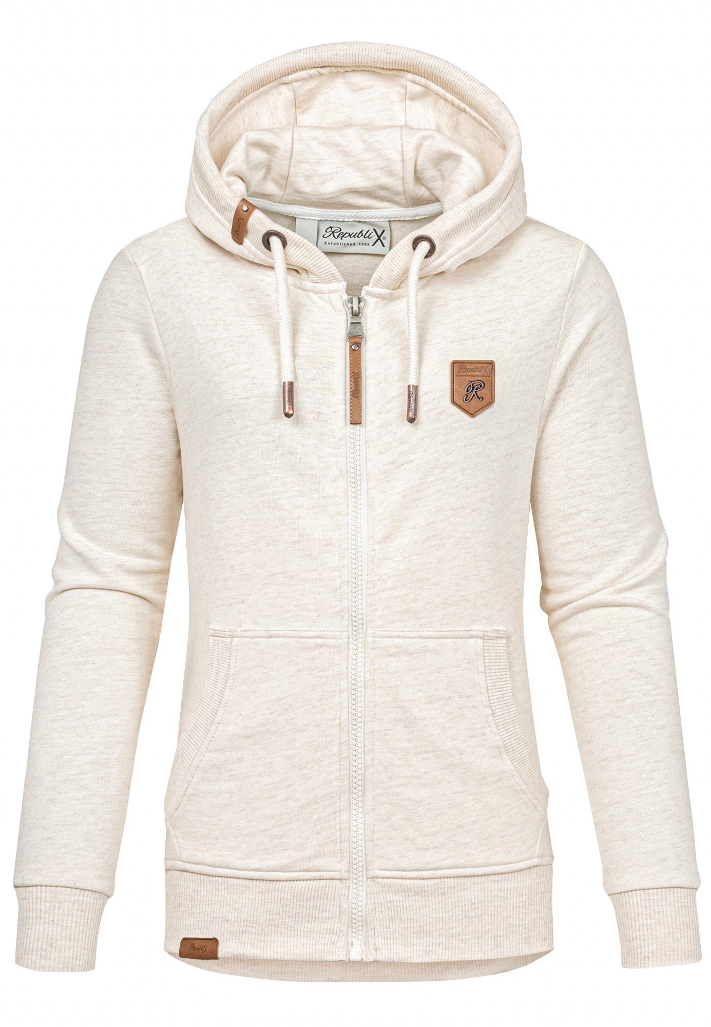 REPUBLIX Sweatjacke FREYA Damen Hoodie Sweatshirt Pullover Zipper Jacke günstig online kaufen