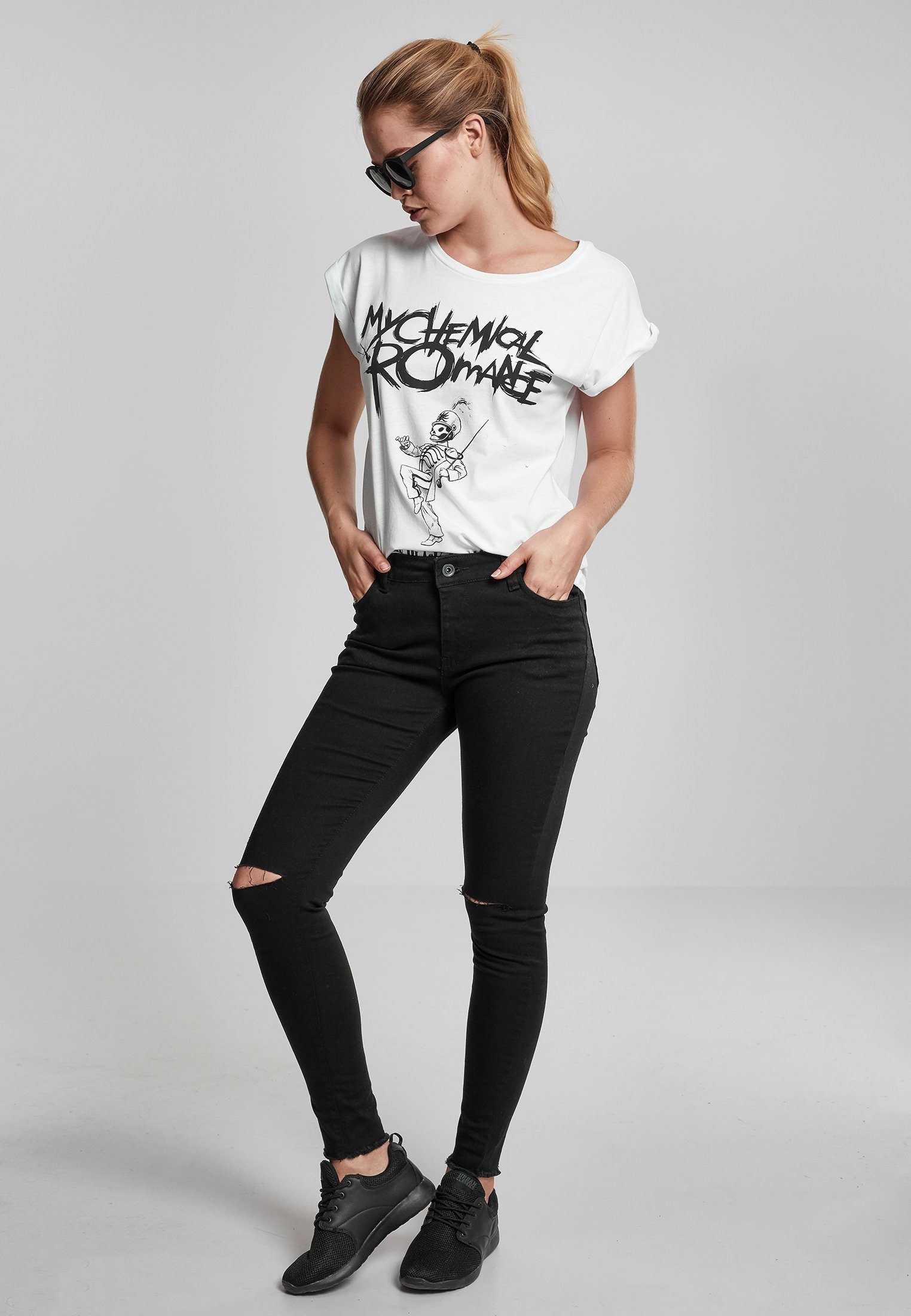 Ladies Cover T-Shirt Romance Chemical white Romance My Damen Black Tee Merchcode (1-tlg) Chemical My Parade MT413