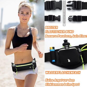 Cbei Laufgürtel Laufgürtel - Laufgürtel mit Trinkflaschen (2x 170ml), Laufgürtel Hüfttasche für Jogging, Walking, Marathon Premium Laufausrüstung