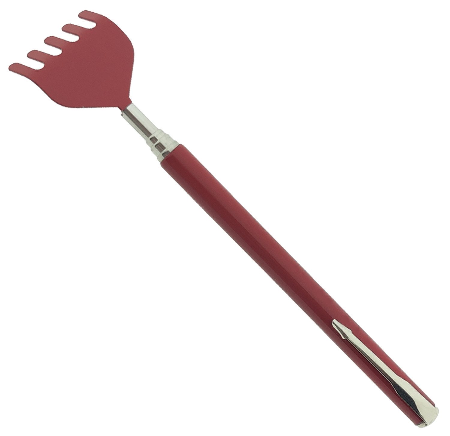 OSMA Werm Massagebürste Rückenkratzer 14cm, ausziehbar auf ca. 36cm rot, Stück, 1-tlg., Rückenkratzer, Kratzer ausziehbar Teleskop Buckelkratzer Kratzstock